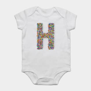 Sweet sprinkles - letter H Baby Bodysuit